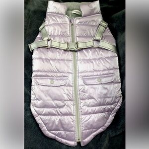 Martha Stewart Dog Harness Puffer Jacket Quilted Fleece Lined Lavender -…